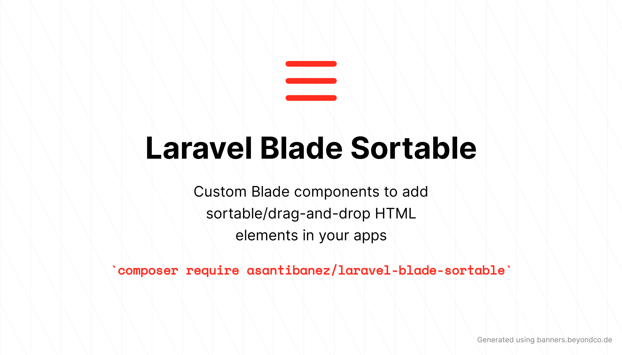 Laravel Blade Sortable